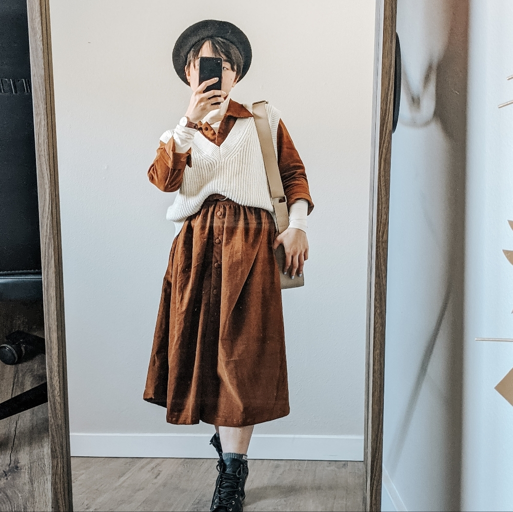 Panamina Iraila corduroy midi dress xxs